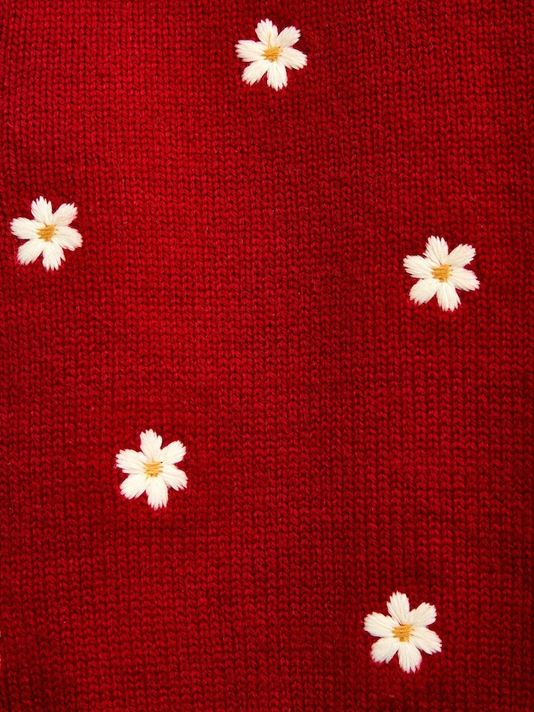 JoJo Maman Bébé Red Strawberry Cardigan & Beret Set - Image 8 of 8 JoJo Maman Bébé Red Strawberry Cardigan & Beret Set - Image 8 of 8