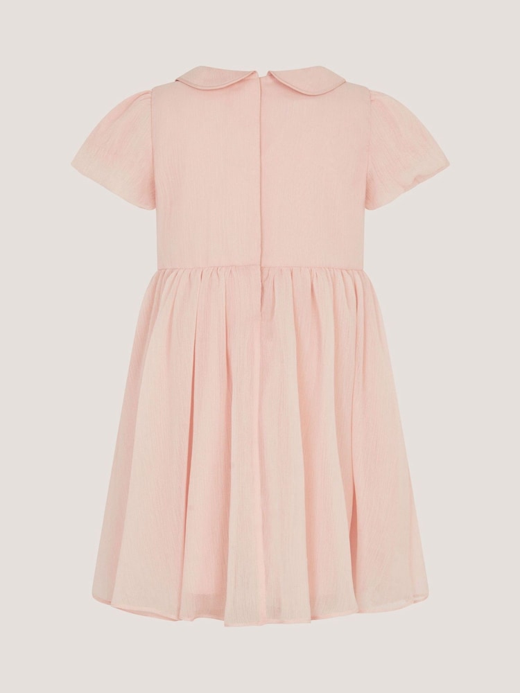 Monsoon Baby Romee Puff Sleeve Embroidered Party Dress - Imaginea 2 din 3