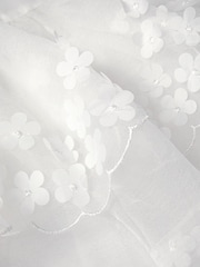 Monsoon Cream Rebecca Appliqué Floral Scallop Dress - Image 4 of 4