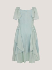 Monsoon Green Joy Ruffle Chiffon Party Dress - Image 2 of 3