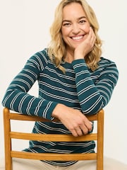 Petrolblau - FatFace Long Sleeve Stripe T-Shirt - Bild 2 von 5
