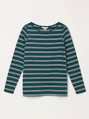 Petrolblau - FatFace Long Sleeve Stripe T-Shirt - Bild 5 von 5
