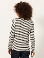 Elfenbein Metallic - FatFace Long Sleeve Stripe T-Shirt - Bild 2 von 6