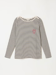 Elfenbein Metallic - FatFace Long Sleeve Stripe T-Shirt - Bild 5 von 6