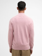 Barbour® Pink Cotton Half Zip Knitted Jumper - Image 2 of 6