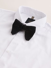 White/Black Formal Shirts 2 Pack With Velvet Bow Tie - Image 12 of 15