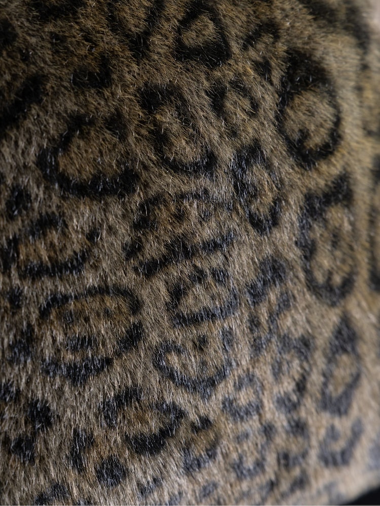 Rockett St George Black Faux Fur Panther Cushion - Image 2 of 6 Rockett St George Black Faux Fur Panther Cushion - Image 2 of 6
