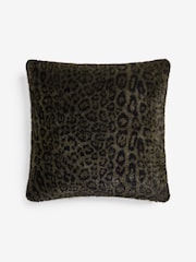 Rockett St George Black Faux Fur Panther Cushion - Image 5 of 6