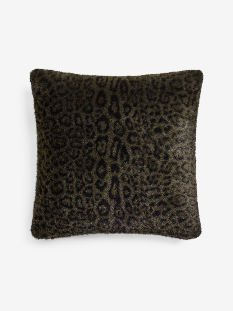 Rockett St George Black Faux Fur Panther Cushion - Image 6 of 6 Rockett St George Black Faux Fur Panther Cushion - Image 6 of 6
