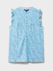 ブルー - Crew Clothing Lydia コットンリネンブラウス - 画像 5 / 5