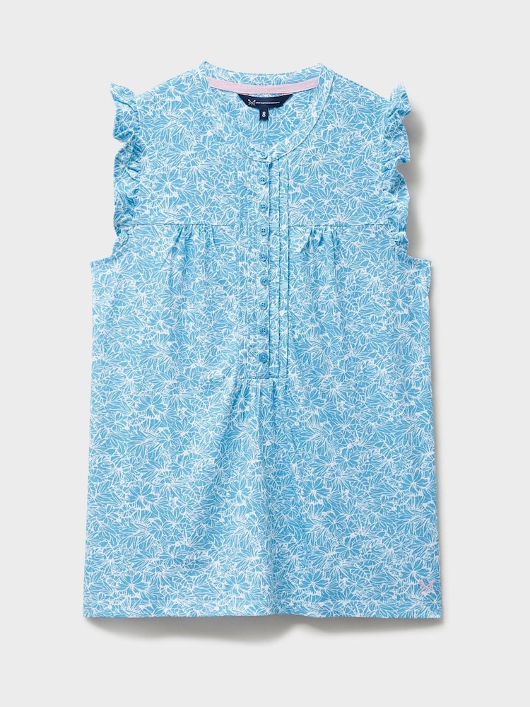 ブルー - Crew Clothing Lydia コットンリネンブラウス - 画像 5 / 5