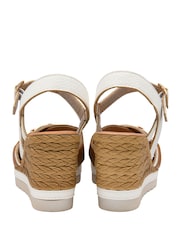 Lotus White Wedge Open-Toe Sandals - Image 3 of 4