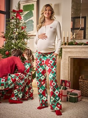 Seraphine Green & Red Print Celestial Family Matching Christmas Pyjama Set - Image 1 of 8