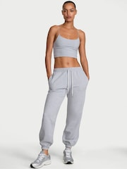 Victoria's Secret Medium Heather Grey Cuffed Fleece Joggers - Image 1 of 2