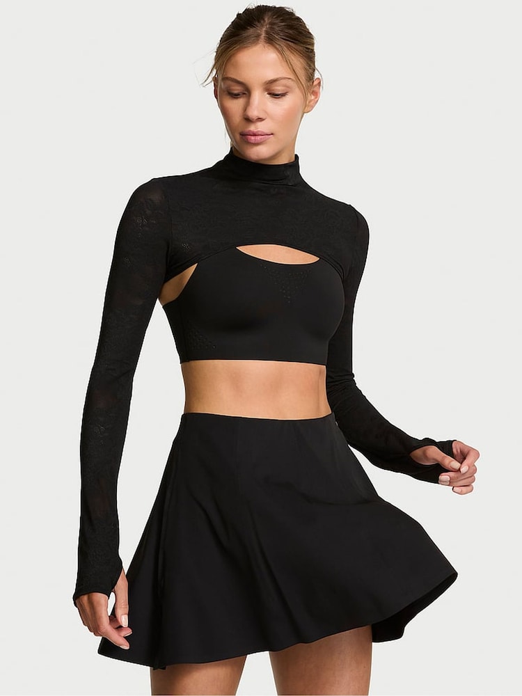 Victoria's Secret Black Lace Mock Neck Shrug - Image 2 of 3 Victoria's Secret Black Lace Mock Neck Shrug - Image 2 of 3