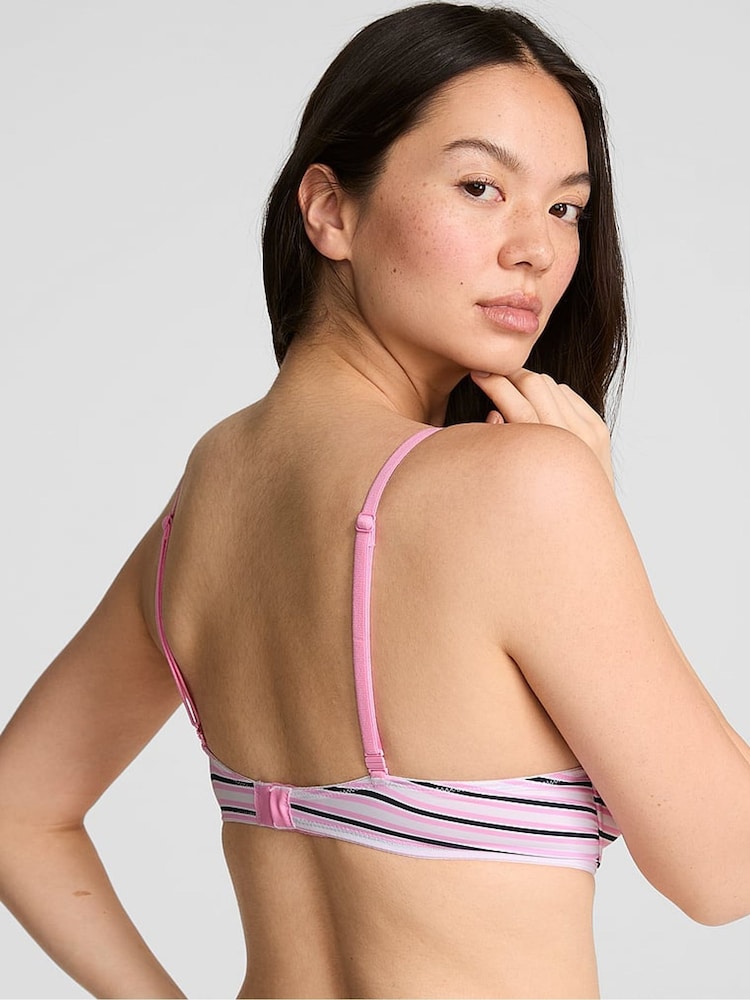 Victoria's Secret Pink Pink Lollipop Stripe Lightly Lined Bra - Image 3 of 3 Victoria's Secret Pink Pink Lollipop Stripe Lightly Lined Bra - Image 3 of 3