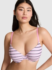 Victoria's Secret Pink Pink Lollipop Stripe Push Up Bra - Image 1 of 2