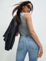 River Island Blue Mid Rise Skinny Fit Capri Jeans - Image 4 of 4