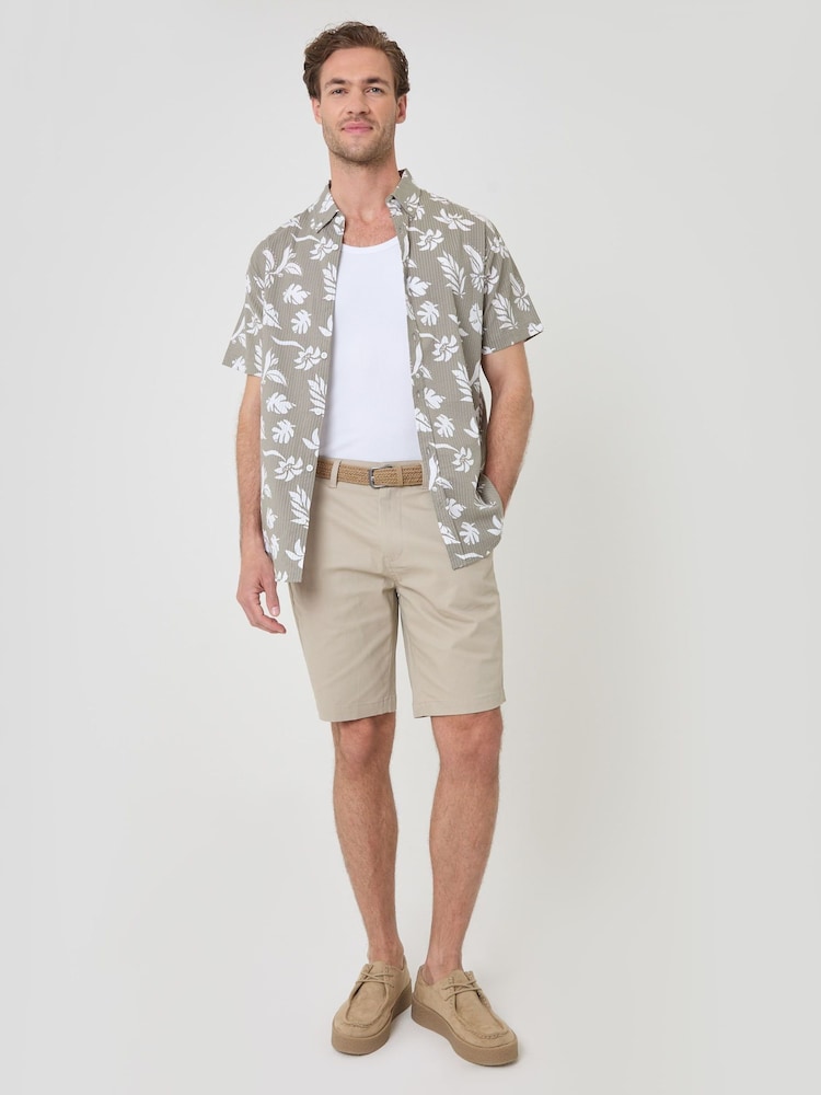 Threadbare Green Button Down Collar Short Sleeve Shirt - Image 5 of 5 Threadbare Green Button Down Collar Short Sleeve Shirt - Image 5 of 5
