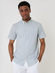 Threadbare Blue Stripe Short Sleeve Shirt - Image 5 of 5
