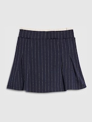 River Island Blue Pinstripe Pleated Skirt - Image 2 of 4