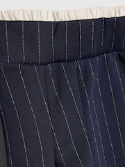 River Island Blue Pinstripe Pleated Skirt - Image 3 of 4