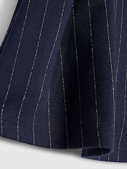 River Island Blue Pinstripe Pleated Skirt - Image 4 of 4