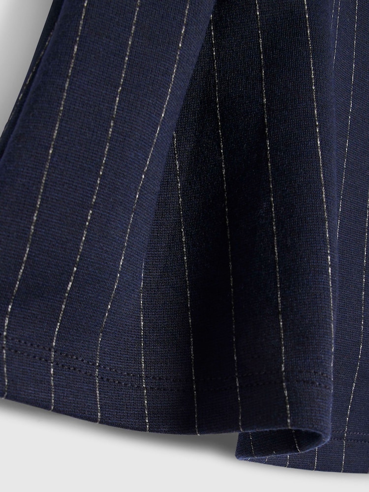 River Island Blue Pinstripe Pleated Skirt - Image 4 of 4