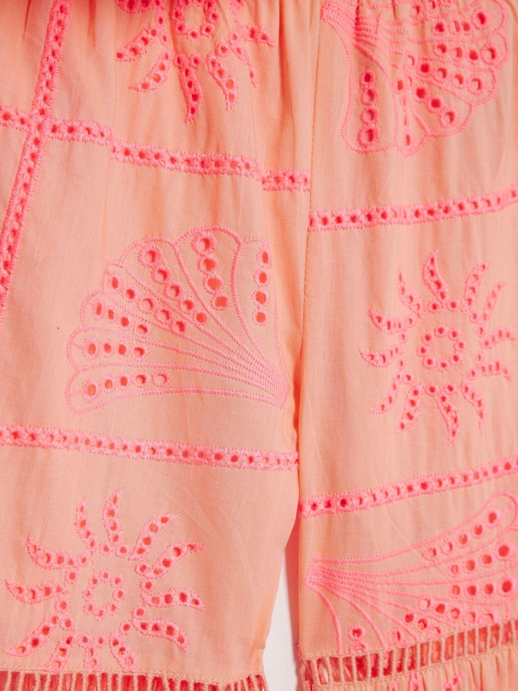 River Island Pink Broderie Frill Top & KickFlare Set - Image 5 of 5 River Island Pink Broderie Frill Top & KickFlare Set - Image 5 of 5