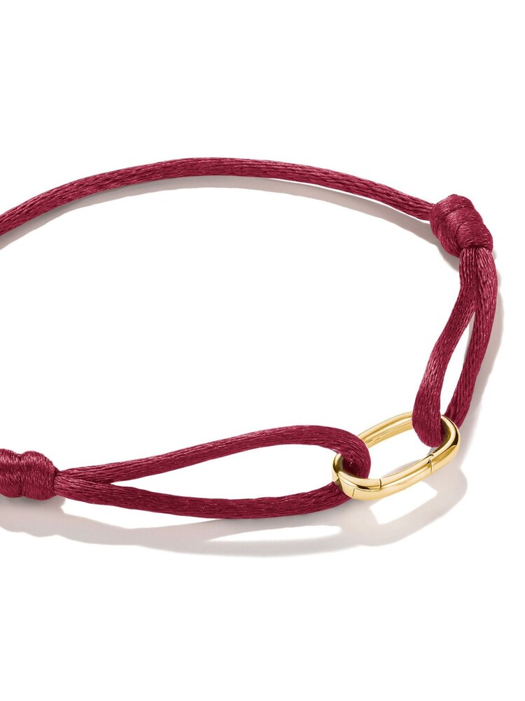 Thomas Sabo Maroon Charm Connect Textile Bracelet - Image 2 of 3