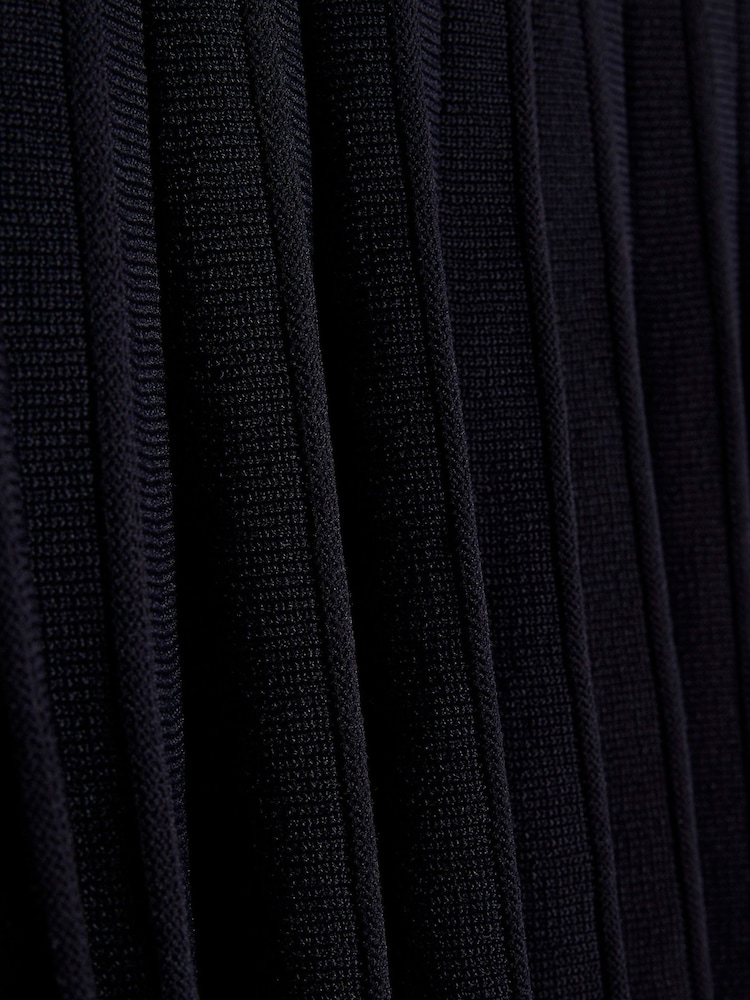River Island Navy Knitted Polo Top & Skirt Set - Image 5 of 5 River Island Navy Knitted Polo Top & Skirt Set - Image 5 of 5