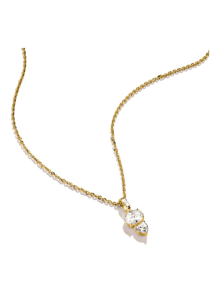 Thomas Sabo 925 Sterling Silver Gold-Plated Silver Necklace With Zirconia - Image 2 of 2