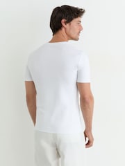 Reiss White Brad Air-Water Cotton Muscle-Fit T-Shirt - Image 5 of 6