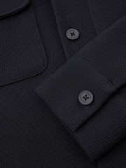 Reiss Navy Vento Textured Twin-Pocket Regular-Fit Shirt - Image 6 of 6