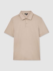 Reiss Sand Earl Air-Water Cotton Polo Shirt - Image 2 of 5