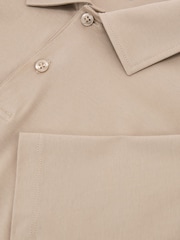 Reiss Sand Earl Air-Water Cotton Polo Shirt - Image 5 of 5