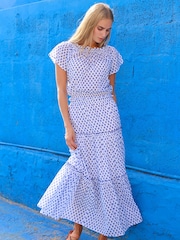 Aspiga Blue Bea Printed Cotton Skirt - Image 3 of 4