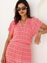 Aspiga Pink Riley Viscose Crinkle Dress - Image 2 of 5