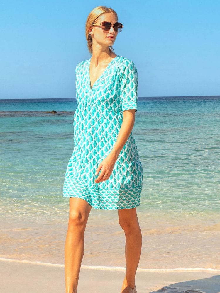 Aspiga Blue Santorini Cotton Dress - Image 1 of 6