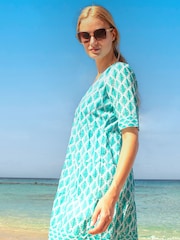Aspiga Blue Santorini Cotton Dress - Image 5 of 6