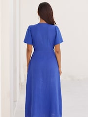 Aspiga Blue Tessa Cotton Cheesecloth Dress - Image 2 of 6