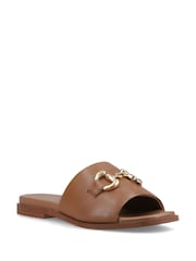 Hush Puppies Brown Lana Snaffle Mule Slippers - Image 3 of 5