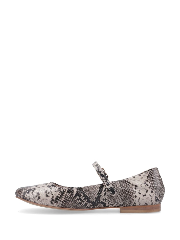Hush Puppies Animal Pasha Leather Ballerina Shoes - Image 2 of 5