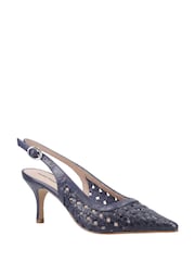 Hush Puppies Blue Danika Kitten Heels - Image 3 of 5