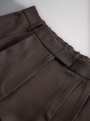 The Set 2 Pack Formal Wide Leg Trousers Chocolate Brown/ Taupe - Image 11 of 11