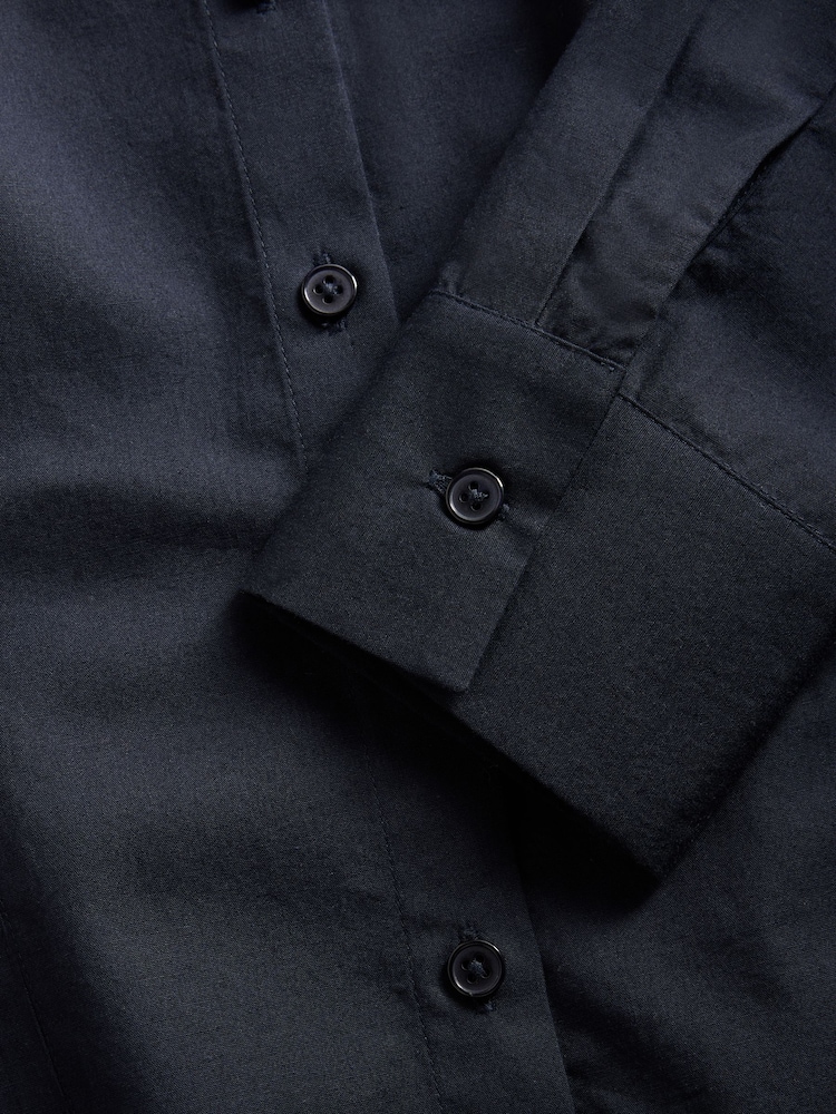 The Set 2 Pack Waisted Shirts Navy Blue/White - Image 10 of 10