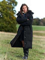 The Set Showerproof Padded Maxi Coat Black - Image 4 of 8