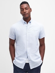 Barbour® Blue Striped Oxtown Short Sleeve Tailored Shirt - Image 1 of 7