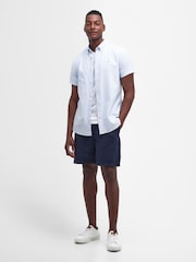 Barbour® Blue Striped Oxtown Short Sleeve Tailored Shirt - Image 2 of 7