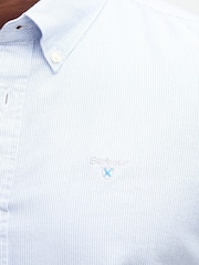 Barbour® Blue Striped Oxtown Short Sleeve Tailored Shirt - Image 5 of 7